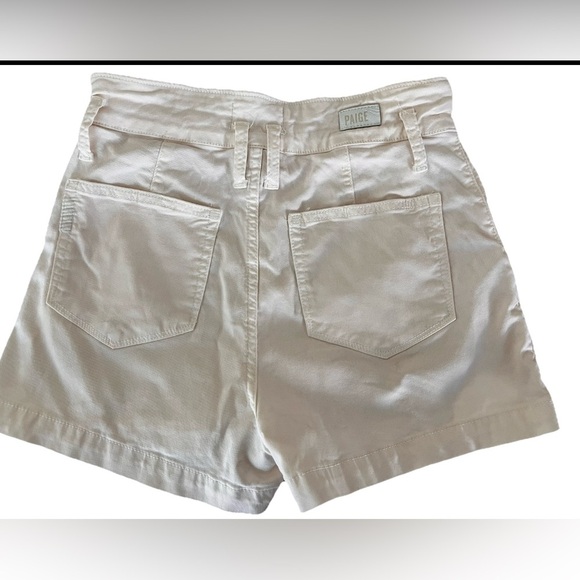 $179 Paige Women's Beige Anessa Lyocell High Waisted Mini Denim Shorts Size 27 - Picture 4 of 9